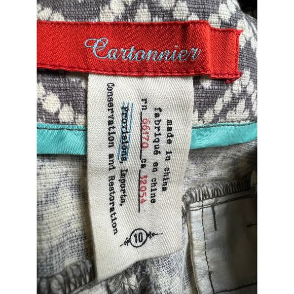 Cartonnier Chevron Patterned Shorts 10 Retro Preppy Twee Anthropologie - Picture 8 of 8
